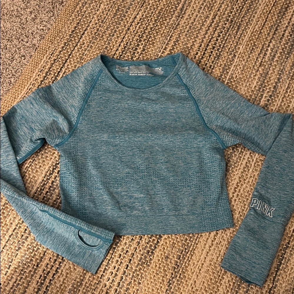 PINK Victoria's Secret Blue Crop Top